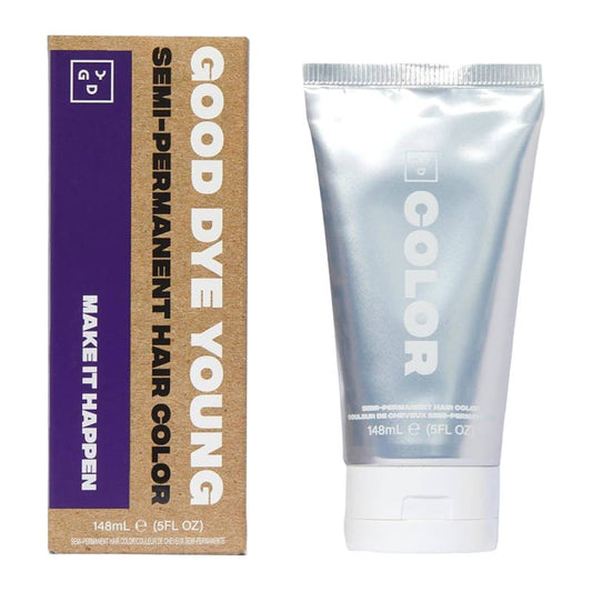 Good Dye Young | Semi-Permanent Hair Colour | Ex-Girl | vibrant colour | hydrating colour | clean formula | salon-grade pigments | nourishing ingredients | non-toxic cream base | bold colour payoff | bright colour payoff | no damage | 16-24 washes | ultra-vibrant colour | conditioning hair mask | essential oil benefits | easy application | stunning results | confidence | freshly dyed locks | purple hair |